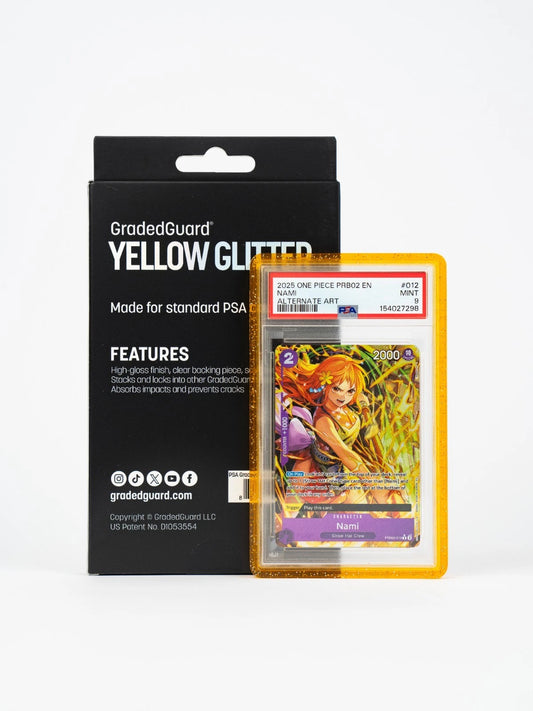 Yellow Glitter PSA GradedGuard